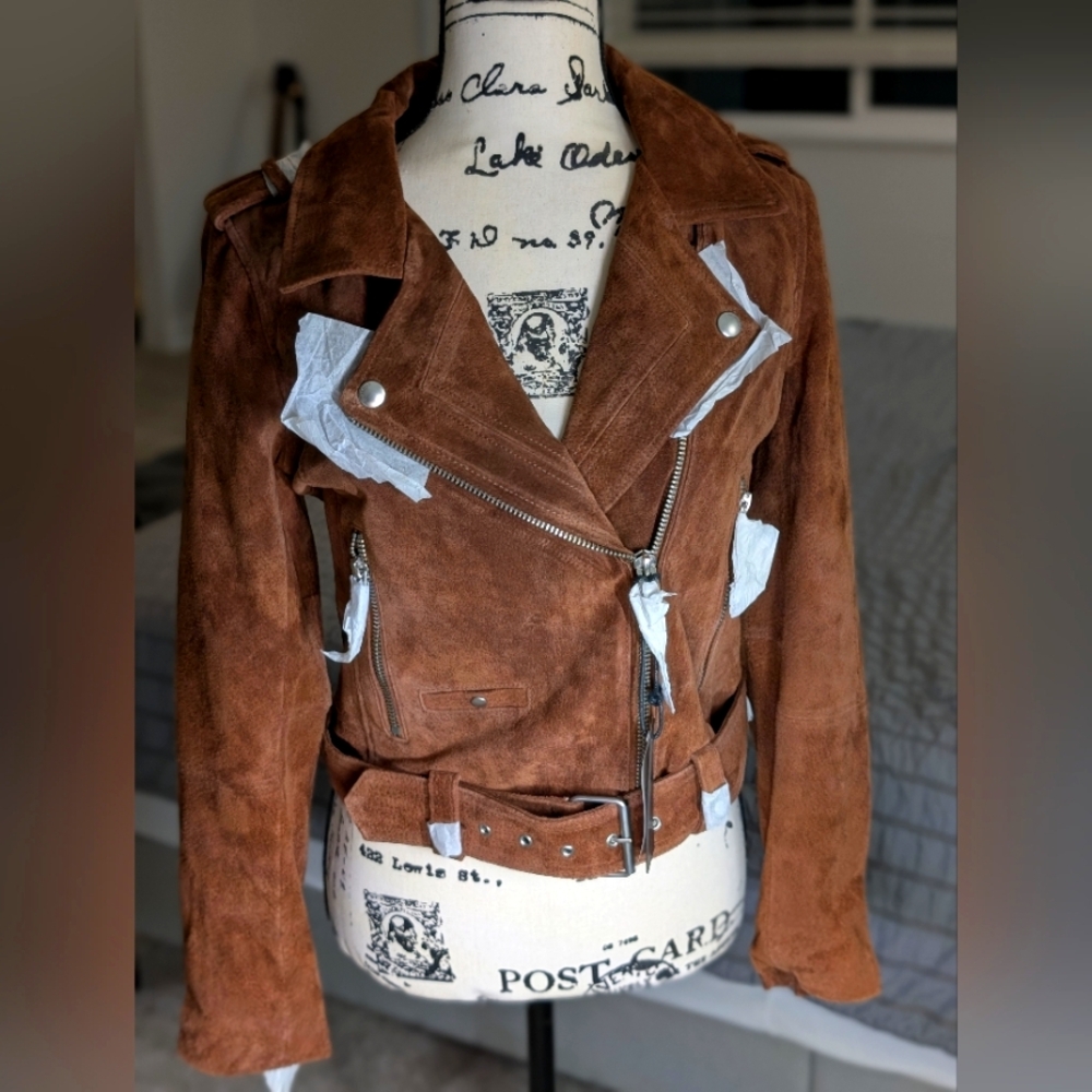 Cropped Suede Leather Jackets